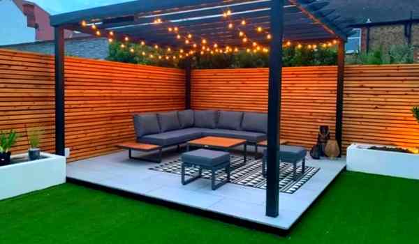 Small Patio Lighting Ideas with rustic style