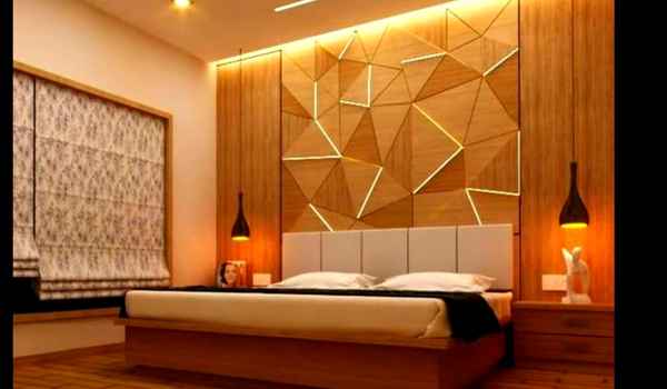 Bedroom back wall design with Minimalist design