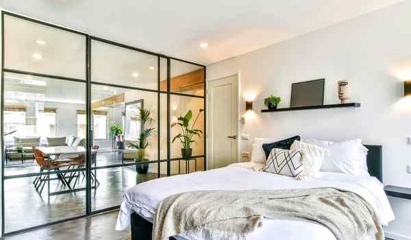 Bedroom Balcony Designs ideas adding glass door