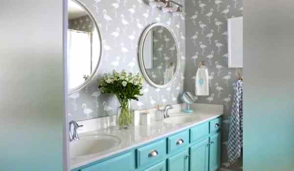 Kid Bathroom Ideas Boys and Girl with flamingo design