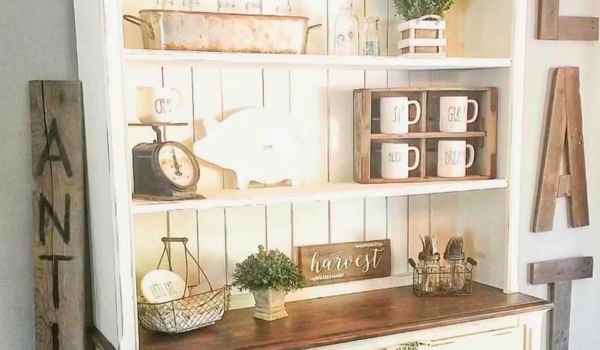 how to decorate a hutch in your dining room