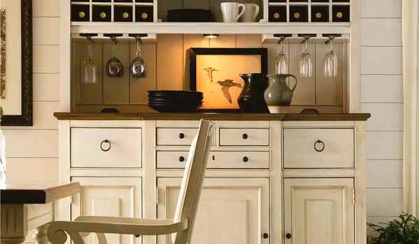 how to decorate a hutch in your dining room add item of variant height