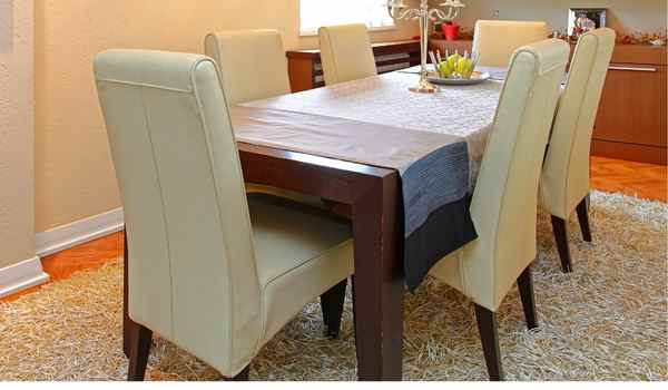 How To Decorate A Square Dining Table with white chair