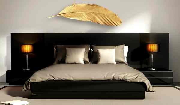 Black and Gold Bedroom Decor Ideas with black and gold accent peach