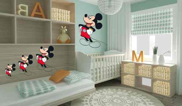 Blue Mickey Mouse Bedroom