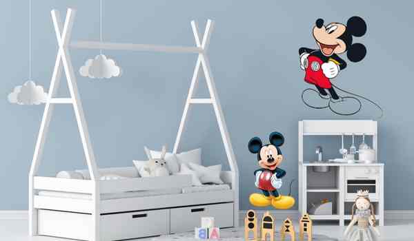 Bright Mickey Mouse-Inspired Room